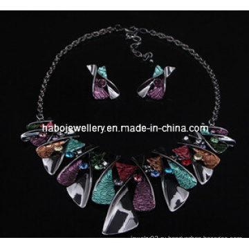 Квадратный камень комплект ювелирных изделий/ожерелье комплект мода (XJW13218)